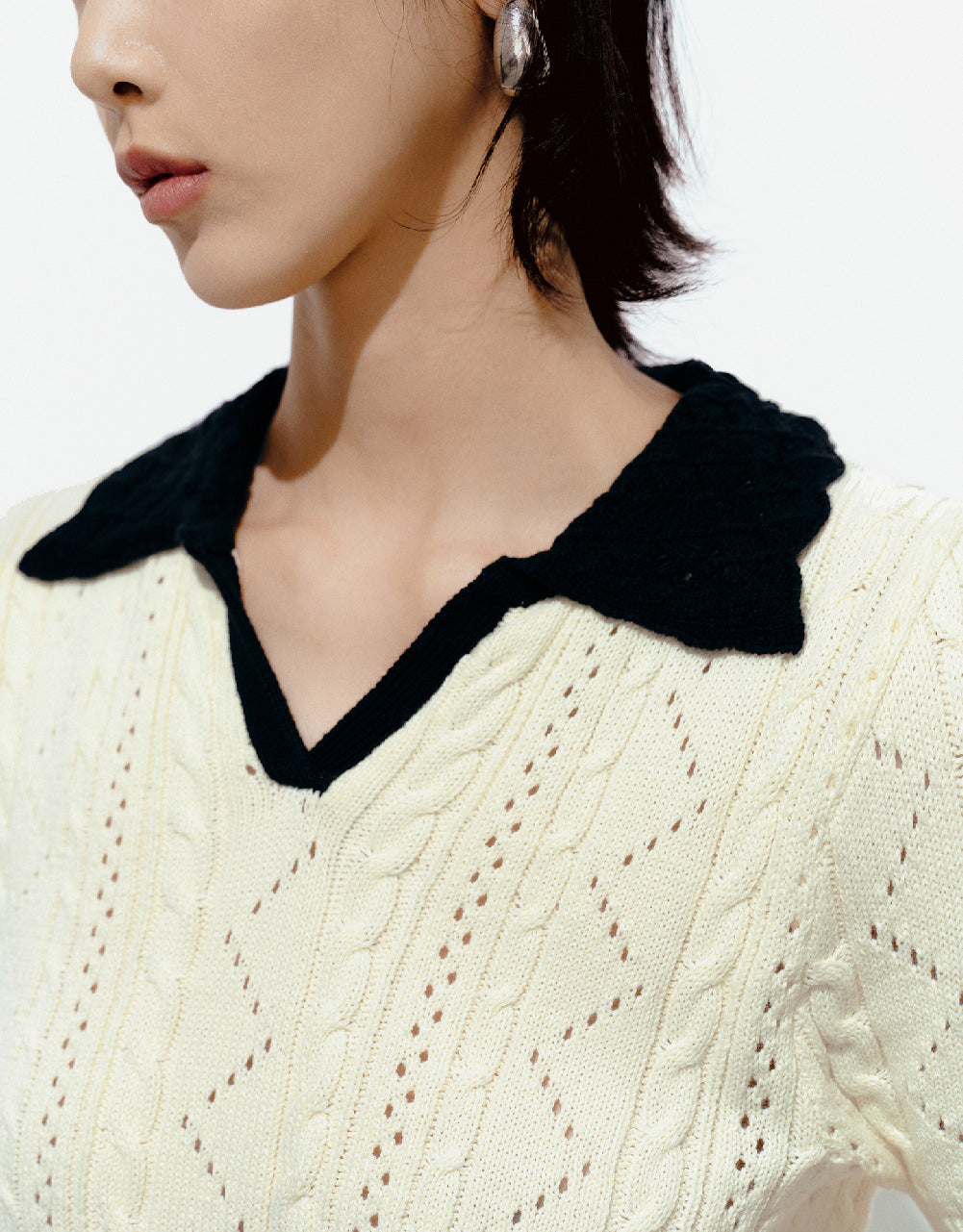 Lapel Knitted T-Shirt