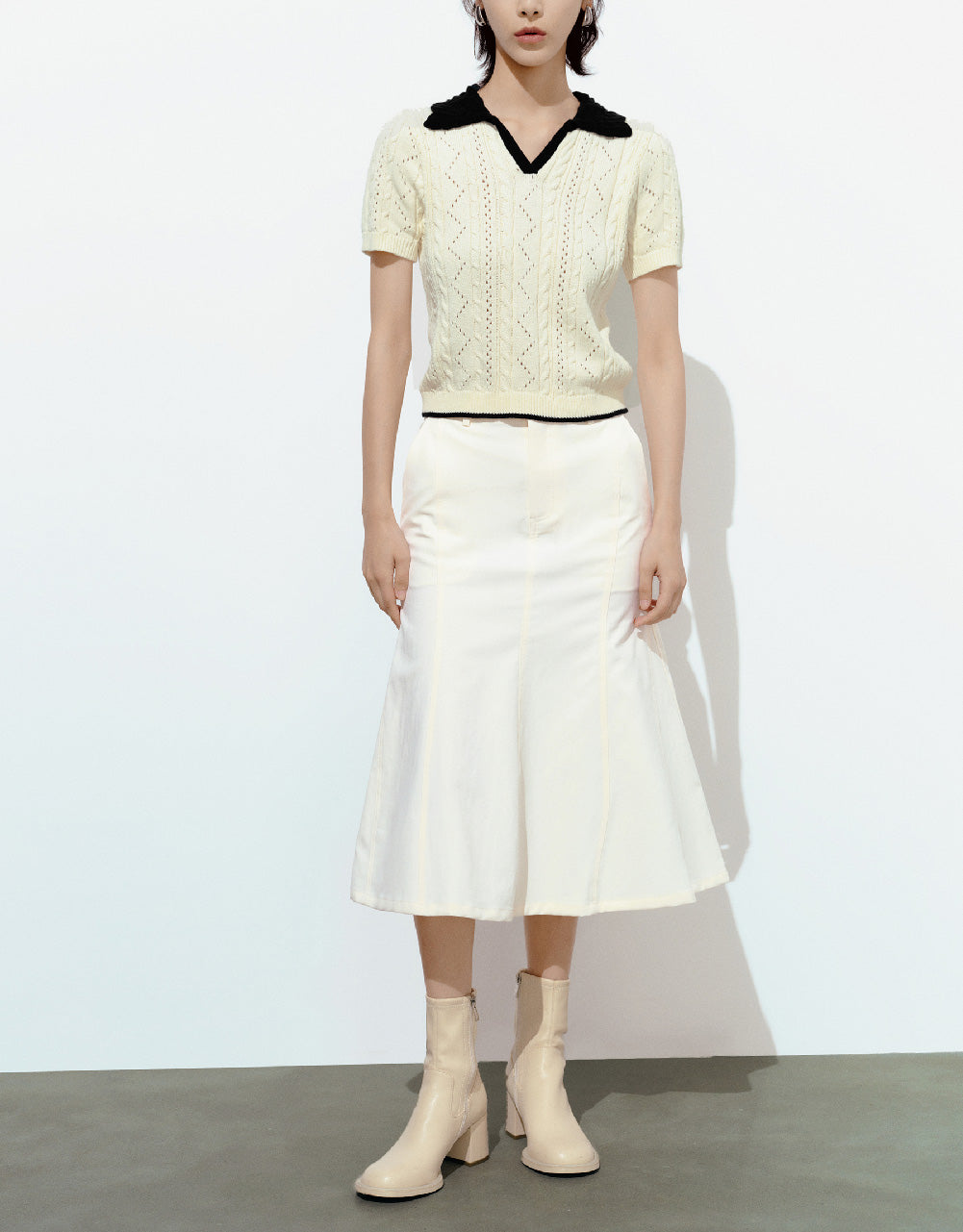 Lapel Knitted T-Shirt