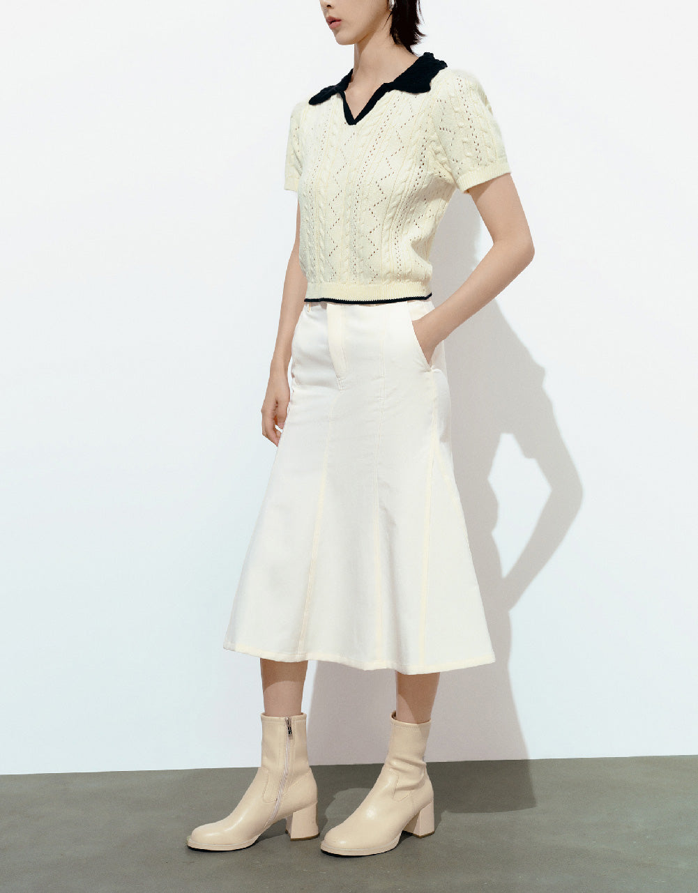 Lapel Knitted T-Shirt