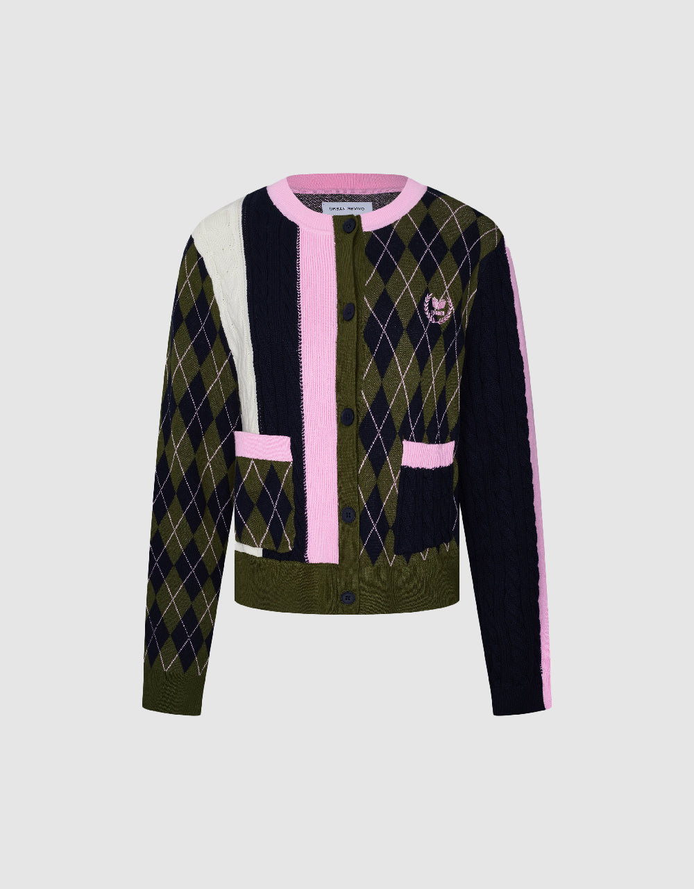 Crew Neck Knitted Cardigan