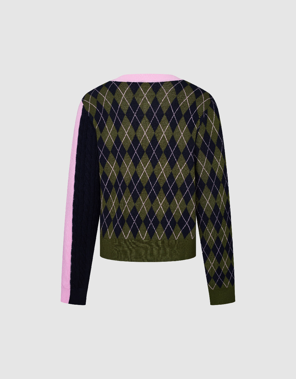 Crew Neck Knitted Cardigan