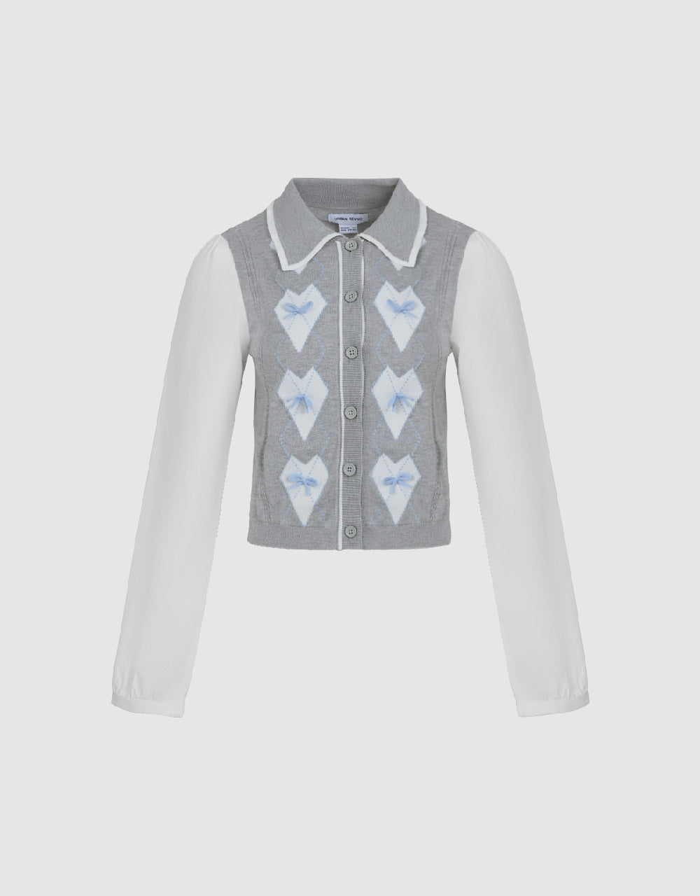 Shirt Collar Knitted Cardigan