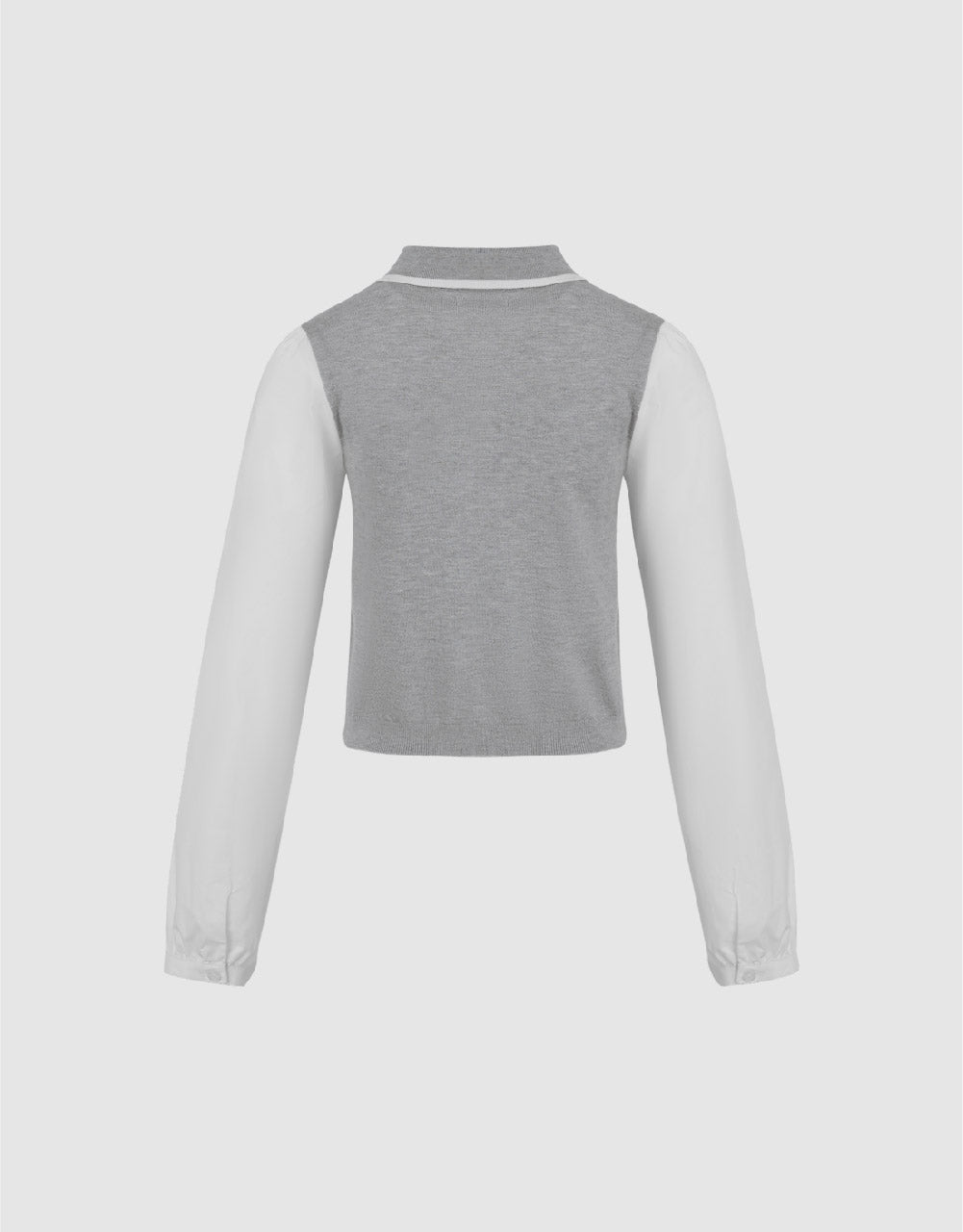Shirt Collar Knitted Cardigan