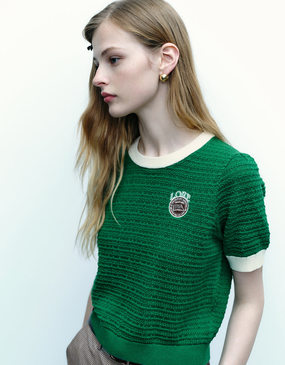Crew Neck Knitted T-Shirt