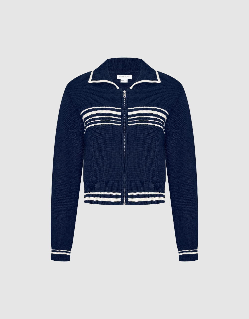 Zipper Front Knitted Cardigan