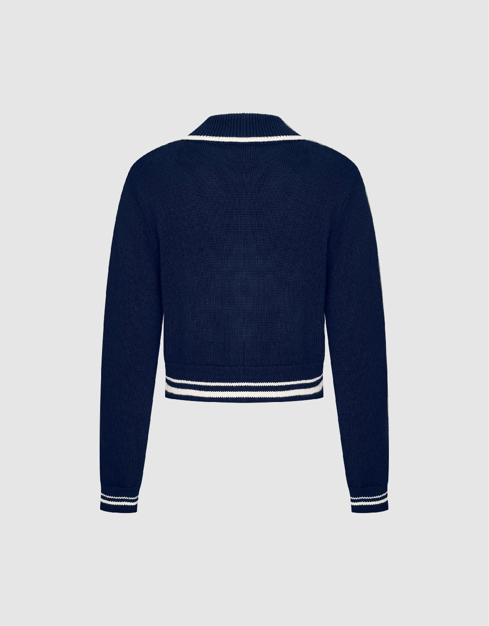 Zipper Front Knitted Cardigan