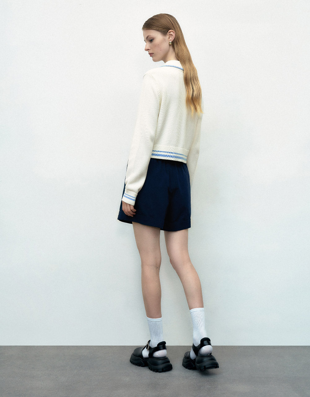 Zipper Front Knitted Cardigan