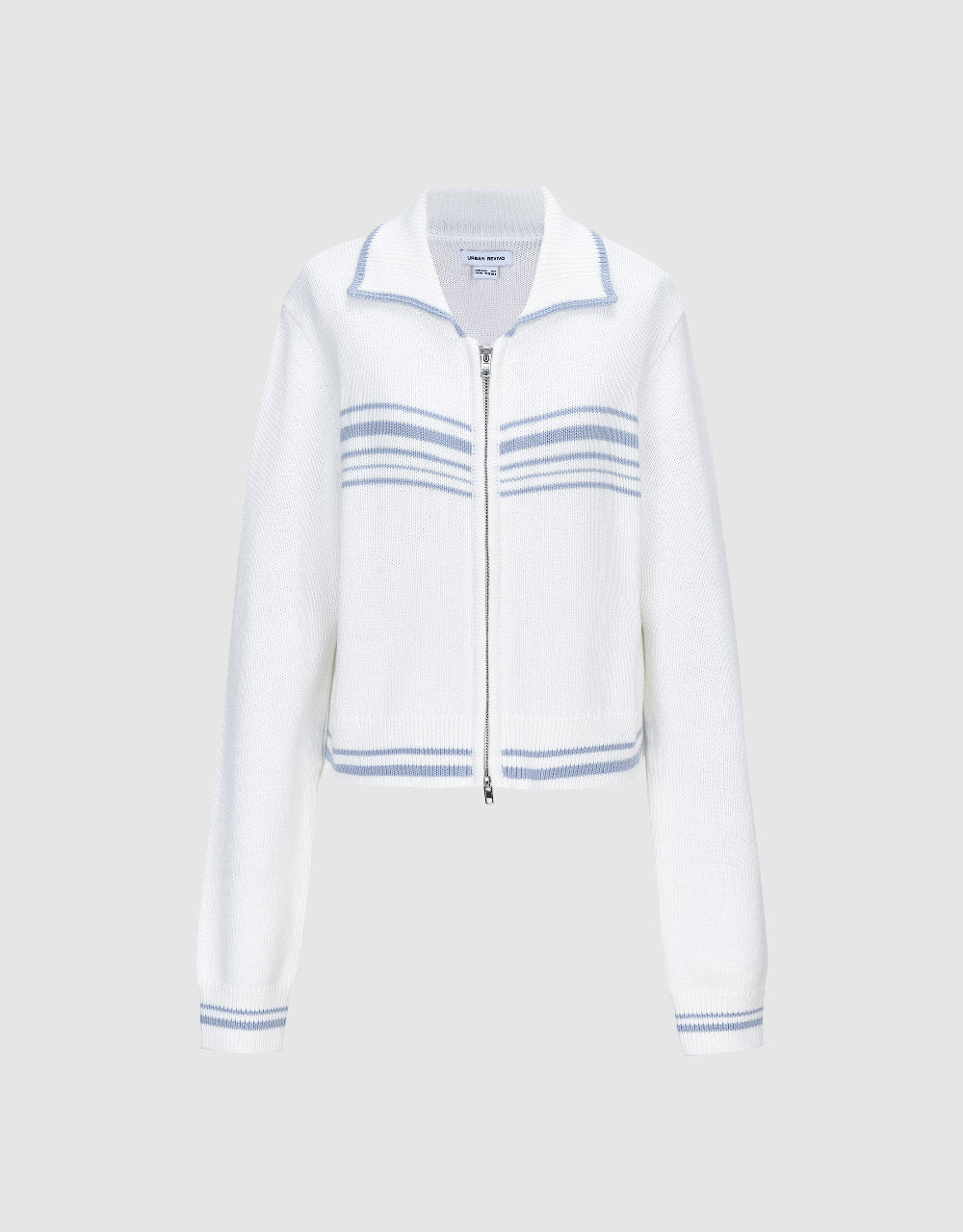 Zipper Front Knitted Cardigan