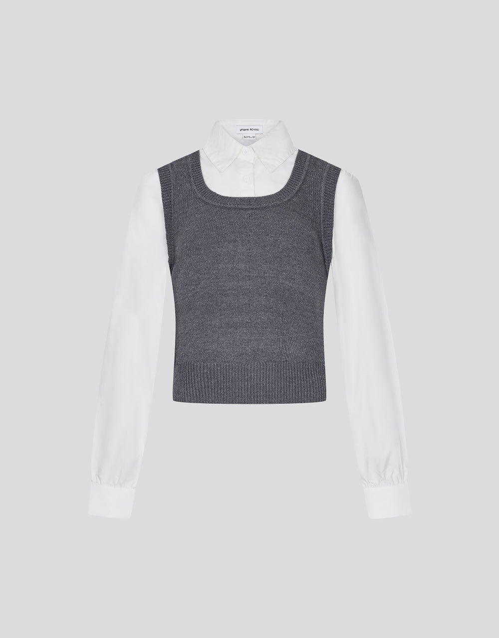 2 In 1 Crew Neck Knitted T-Shirt