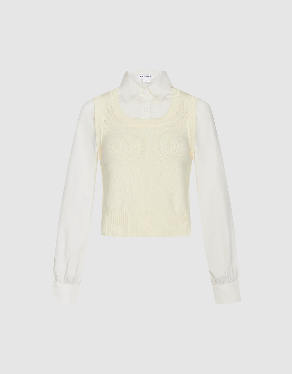 2 In 1 Crew Neck Knitted T-Shirt
