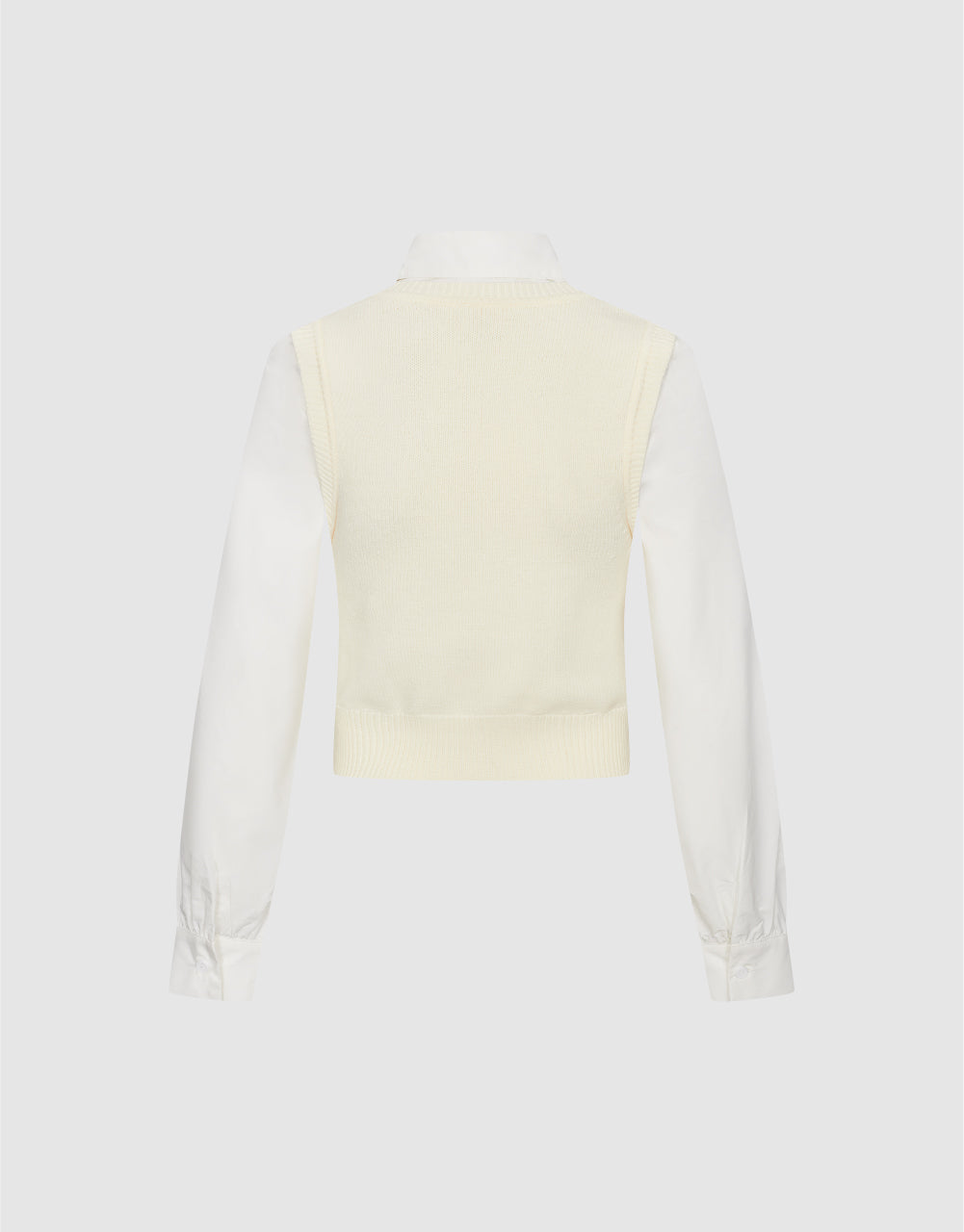 2 In 1 Crew Neck Knitted T-Shirt