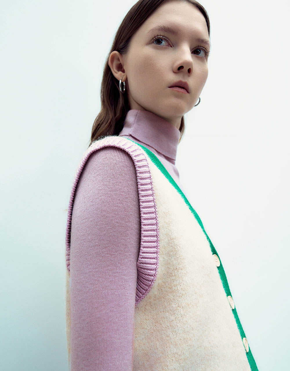V-Neck Knitted Vest