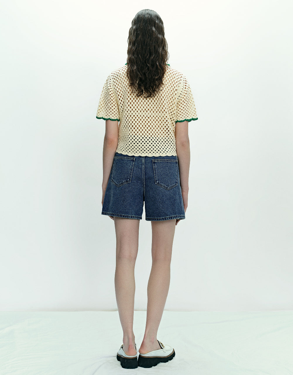 Pointelle Knitted Cardigan