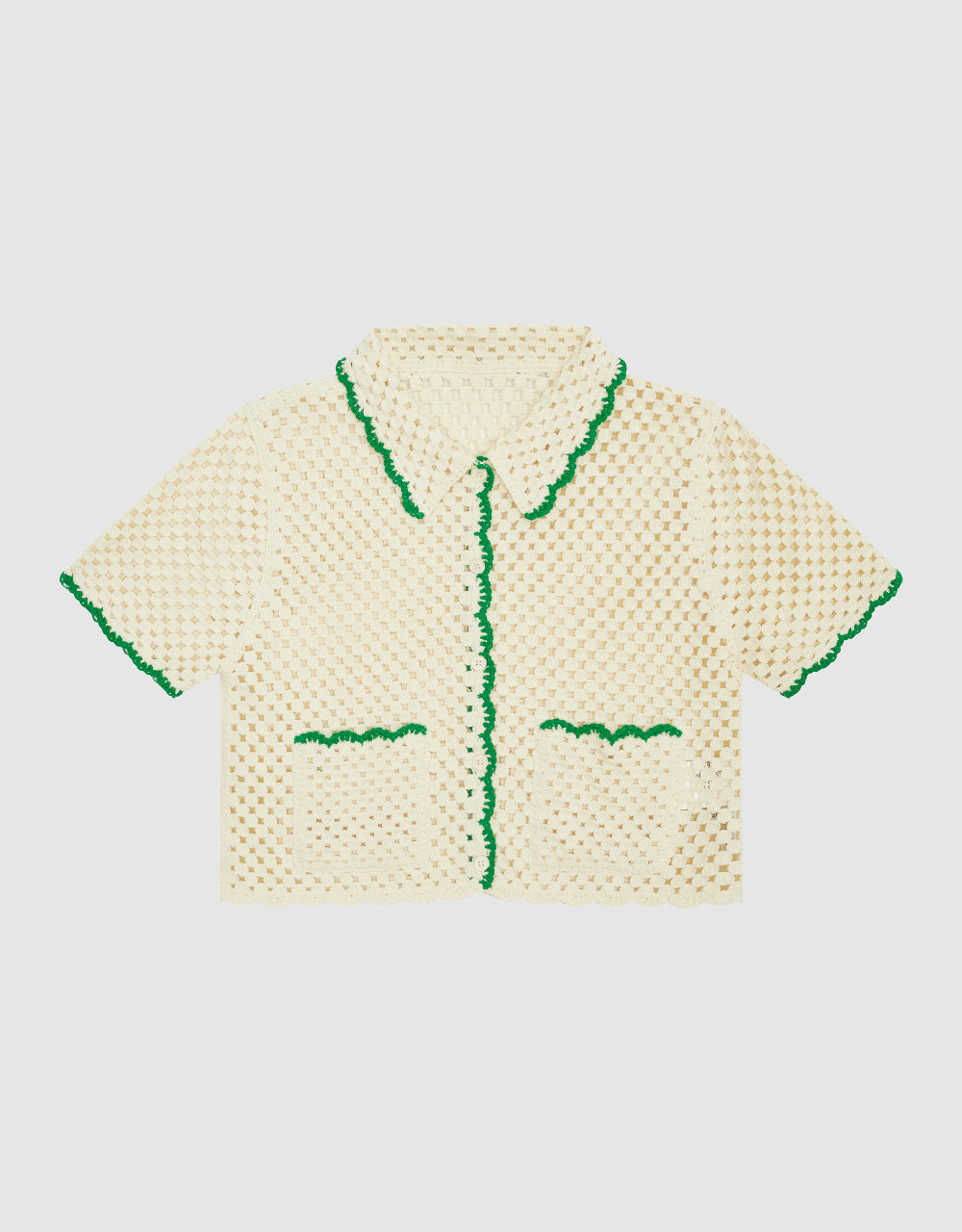 Pointelle Knitted Cardigan