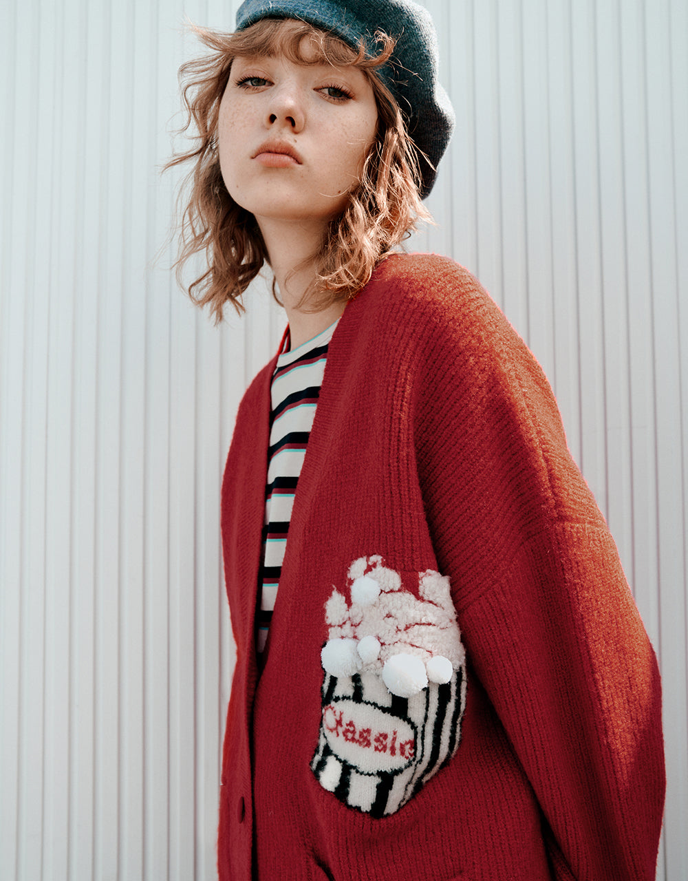 V-Neck Knitted Cardigan