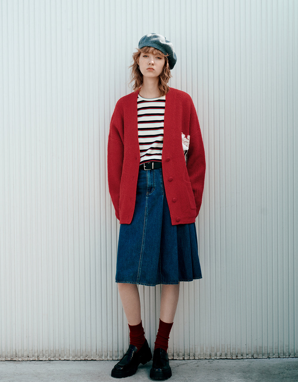 V-Neck Knitted Cardigan