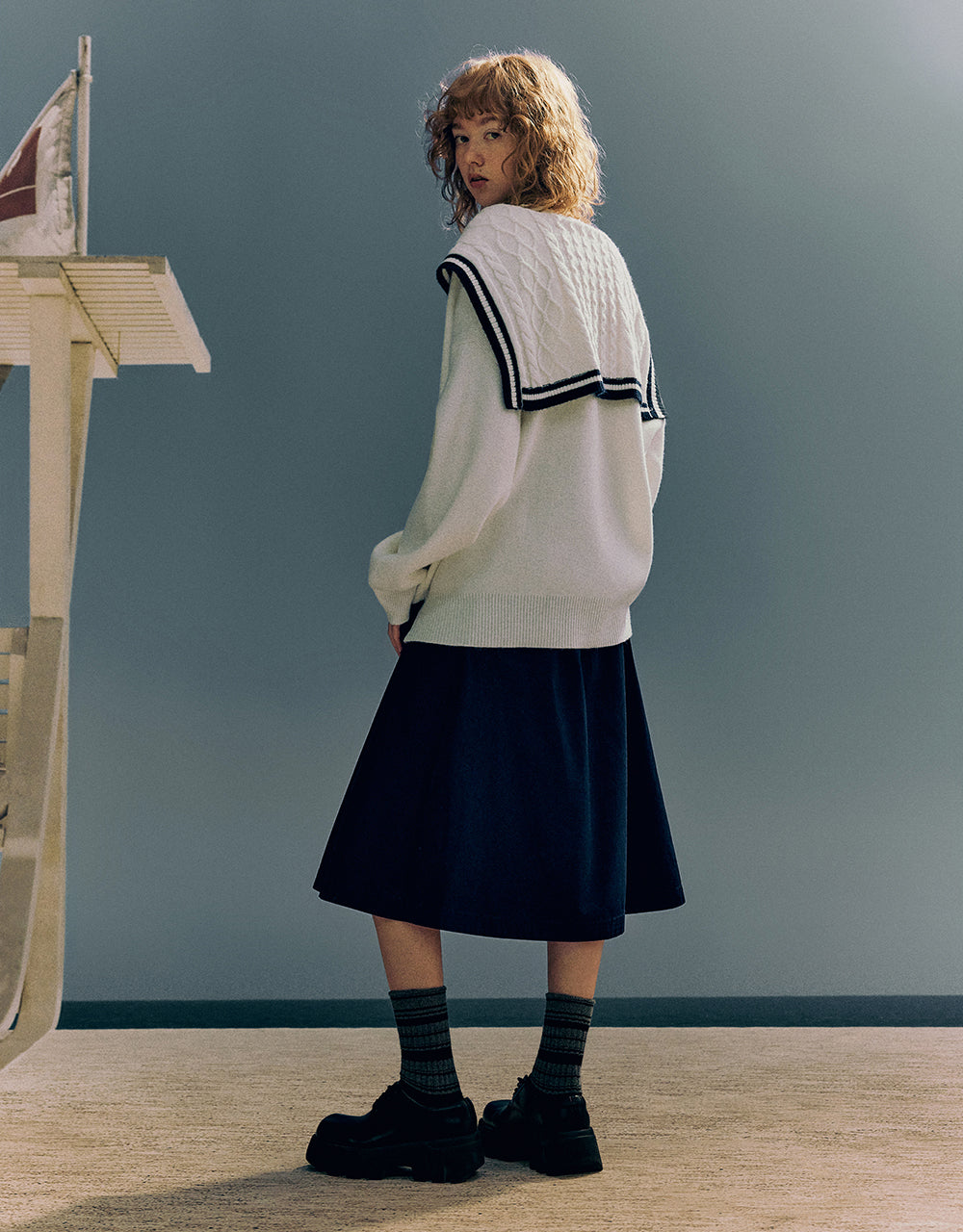 Bow Neck Knitted Cardigan
