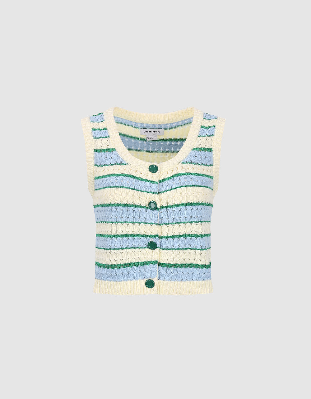 Striped Knitted Vest