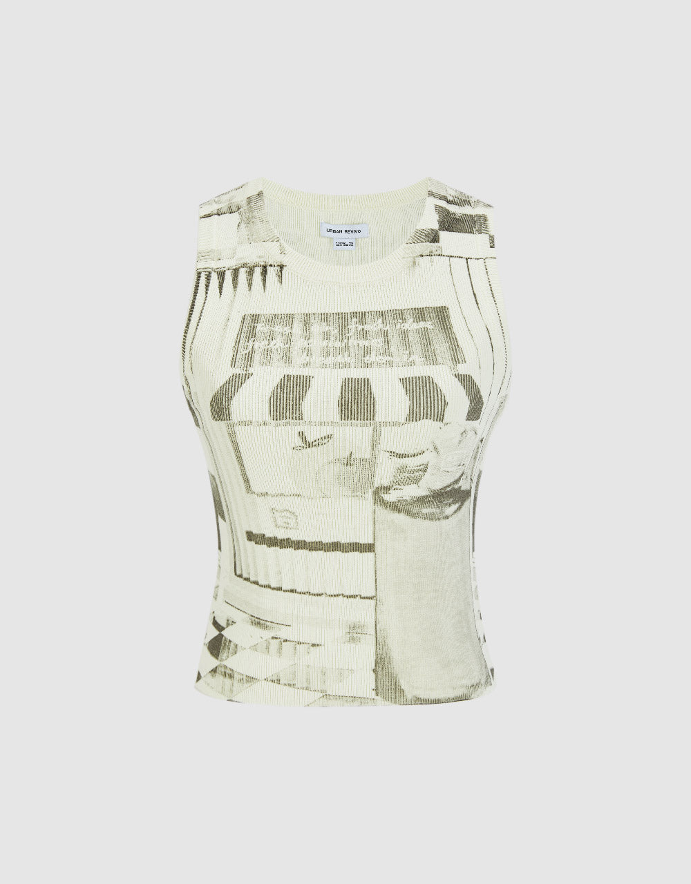 Crew Neck Knitted Tank Top