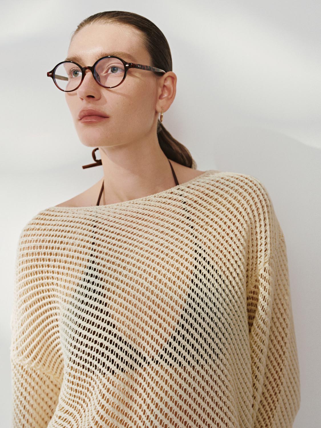 Sheer Knitted Long Sleeve T-Shirts