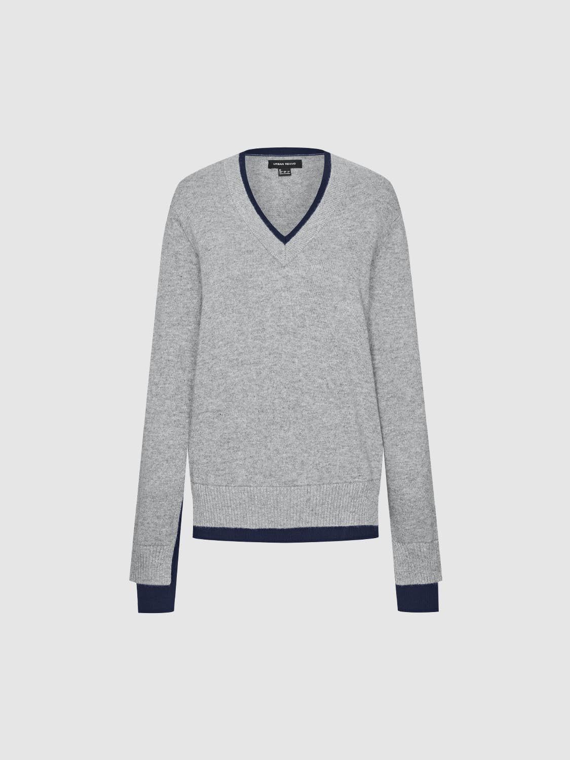 V-Neck Long Sleeve Knitted T-Shirts