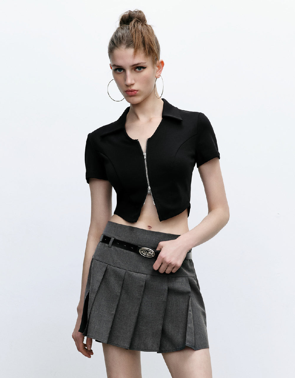 Zipper Front Shirt