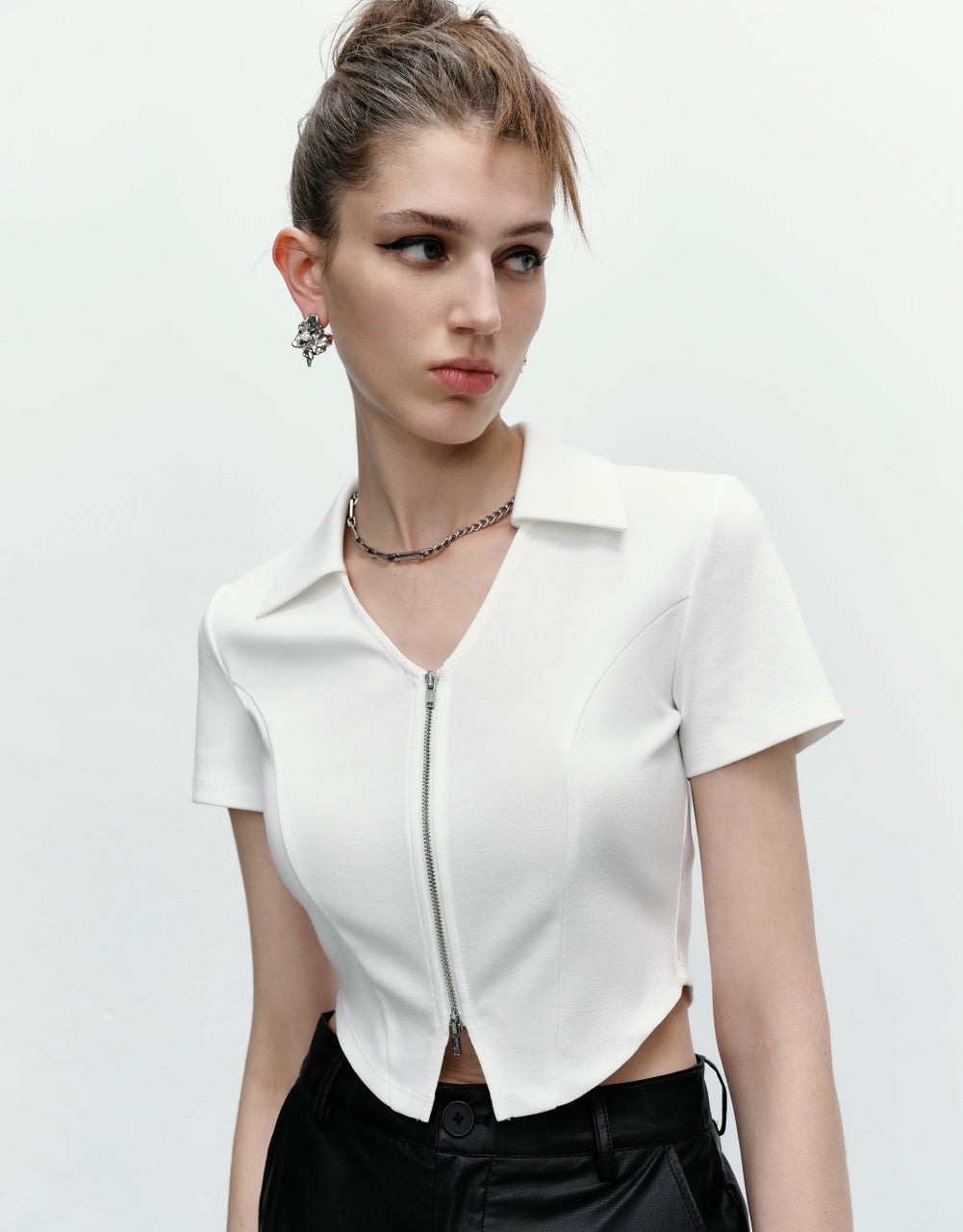Zipper Front Shirt