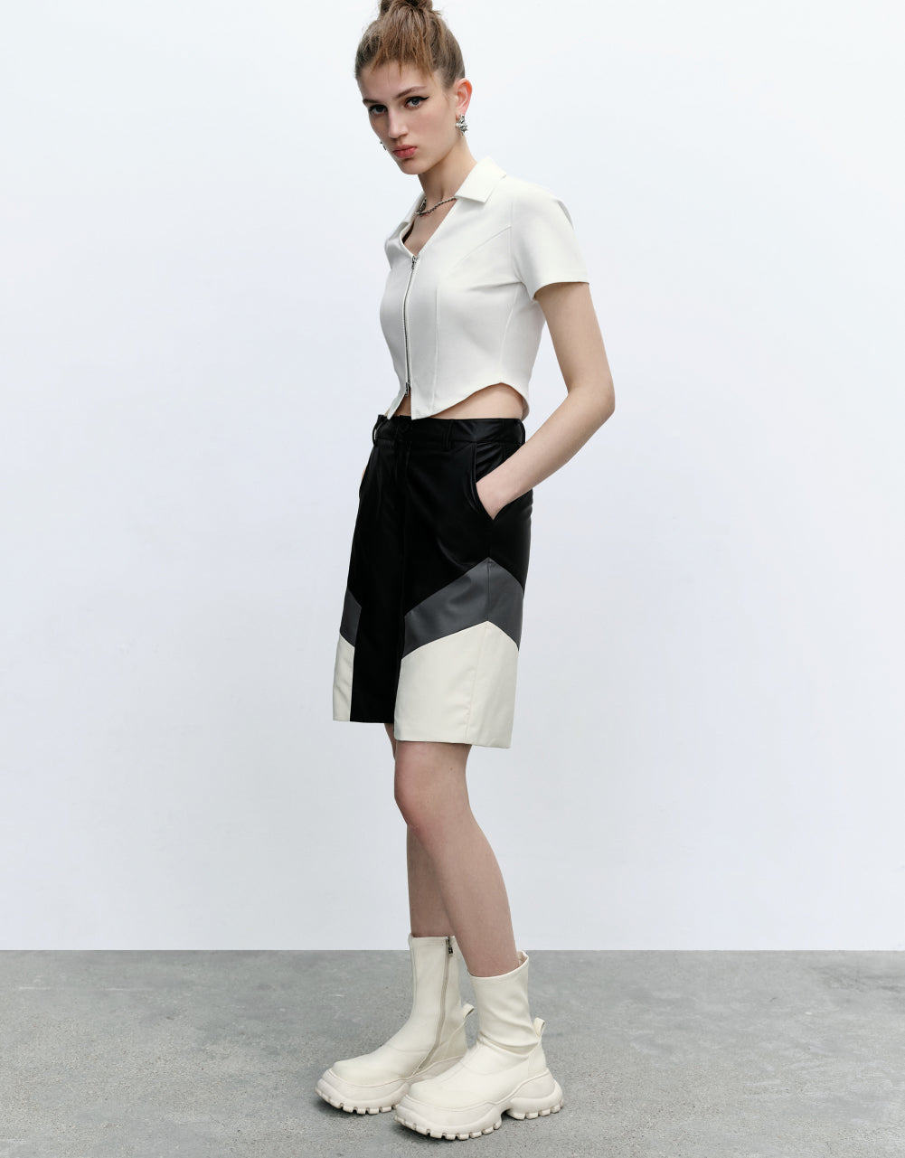 Zipper Front Shirt