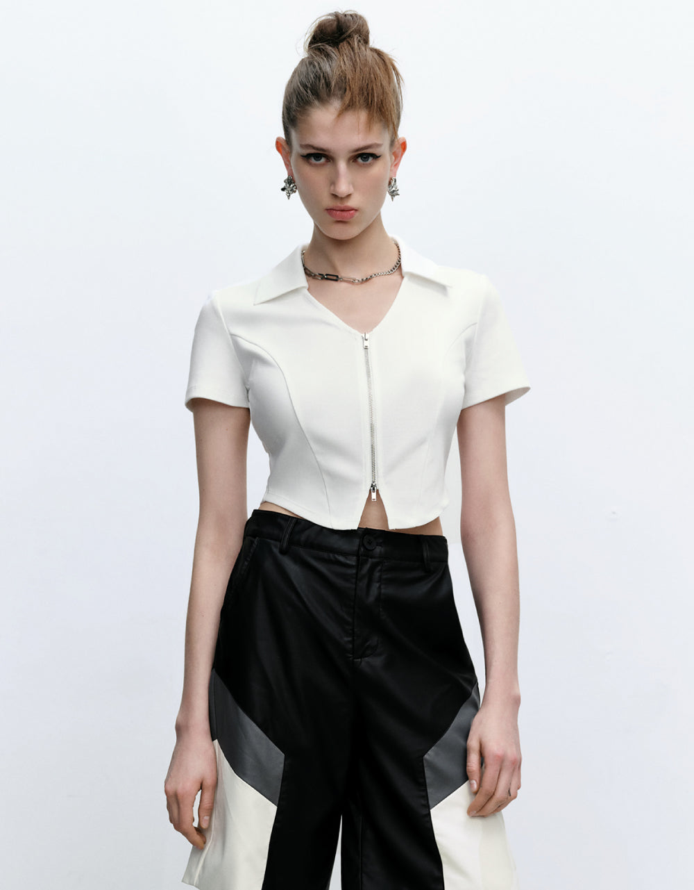 Zipper Front Shirt