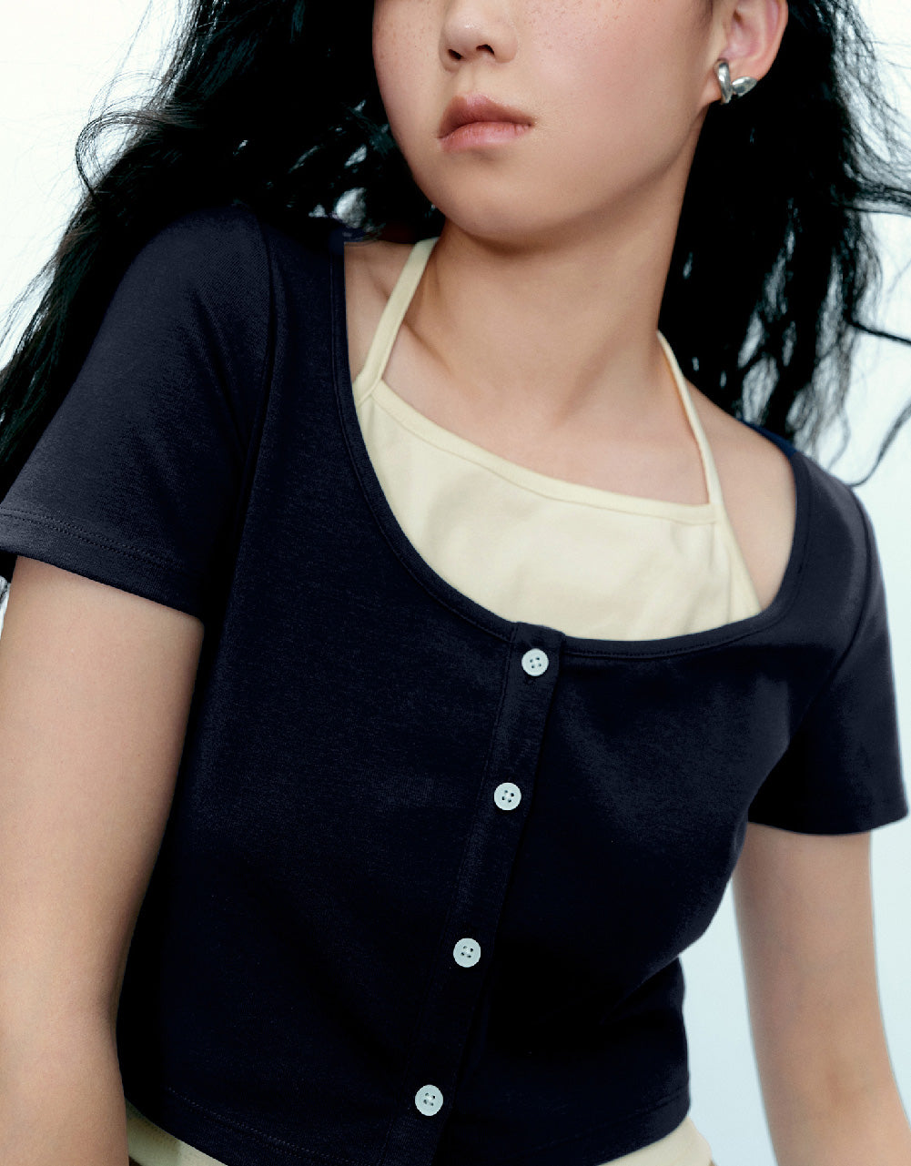 2 In 1 Crew Neck T-Shirt