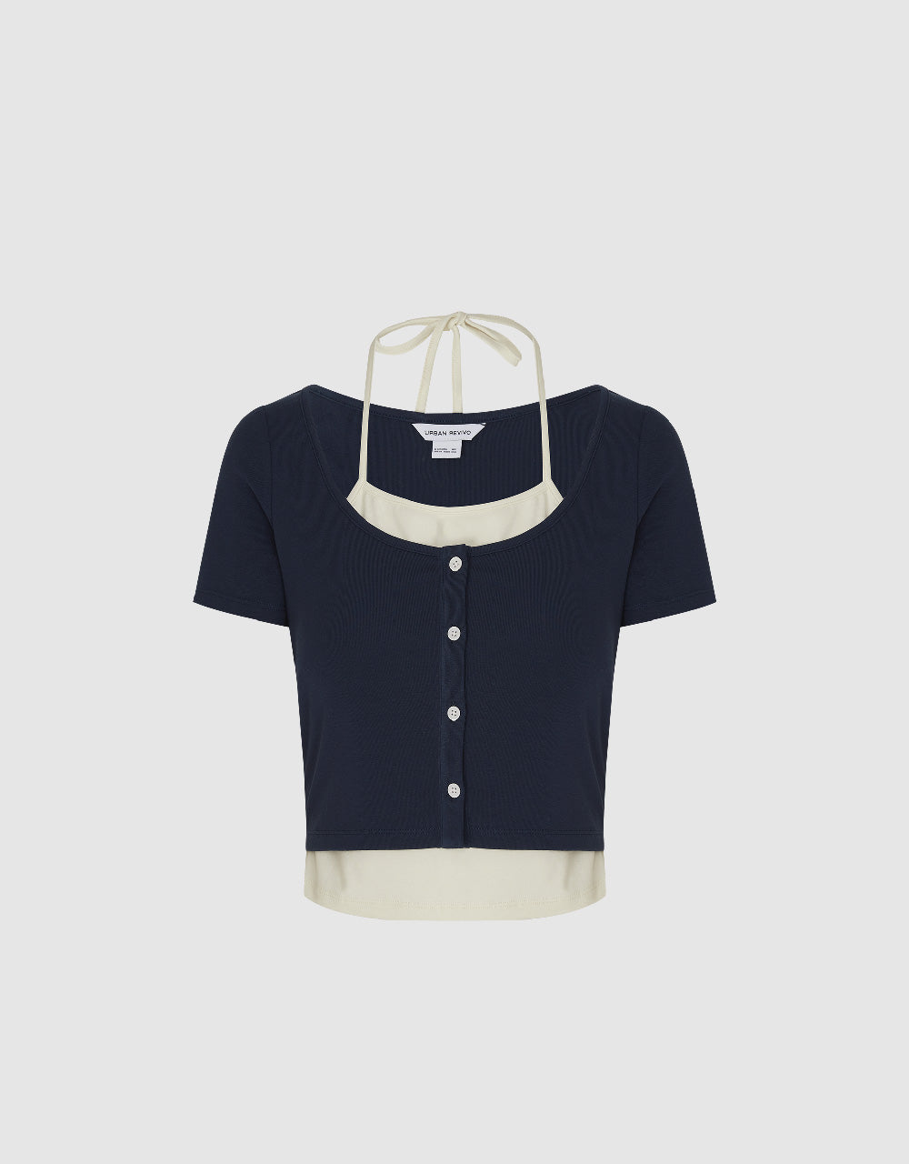 2 In 1 Crew Neck T-Shirt