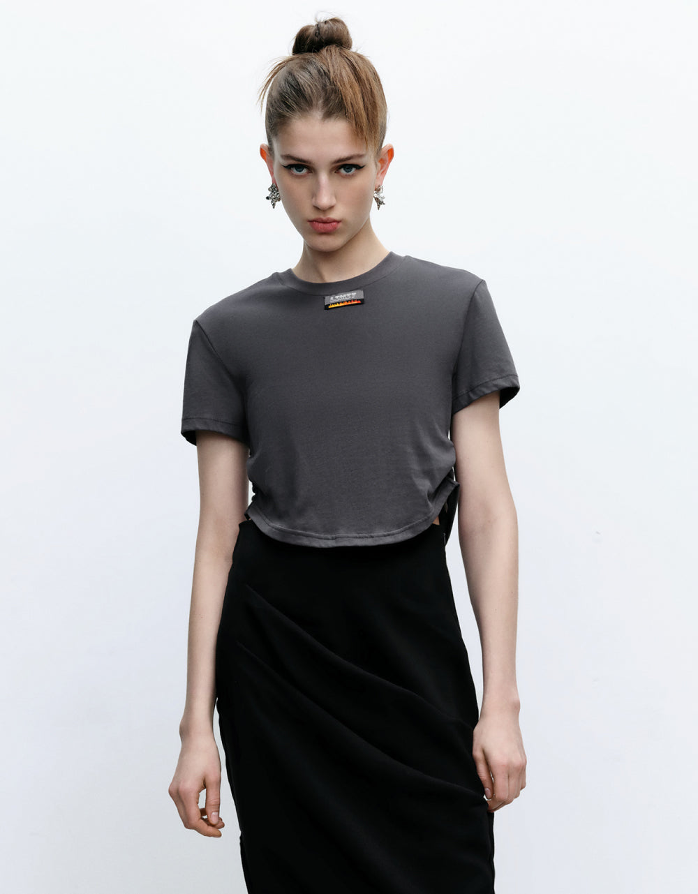 Letter Printed Crew Neck T-Shirt