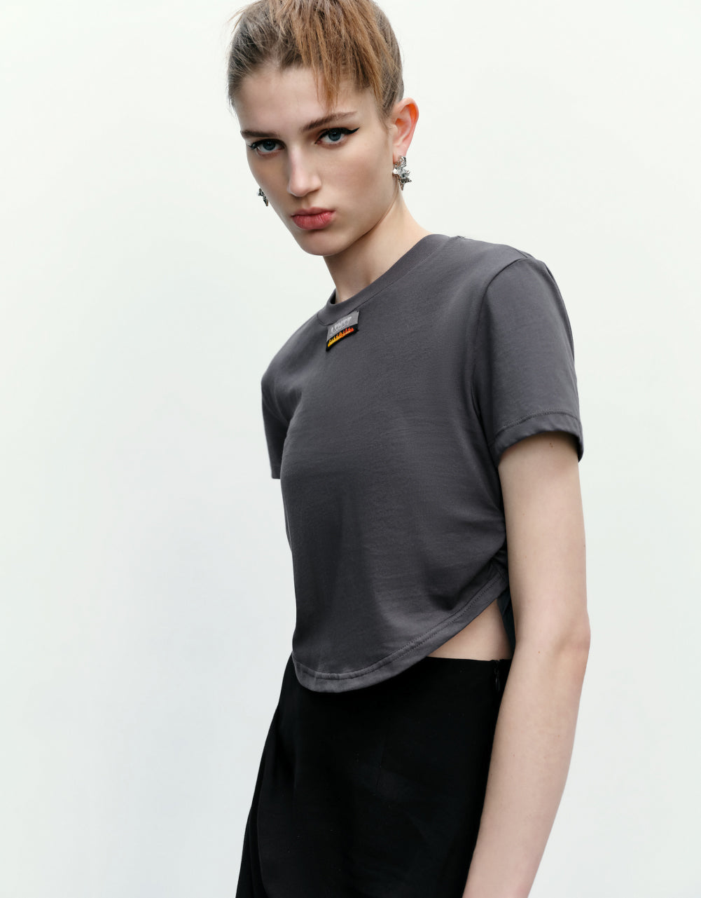 Letter Printed Crew Neck T-Shirt