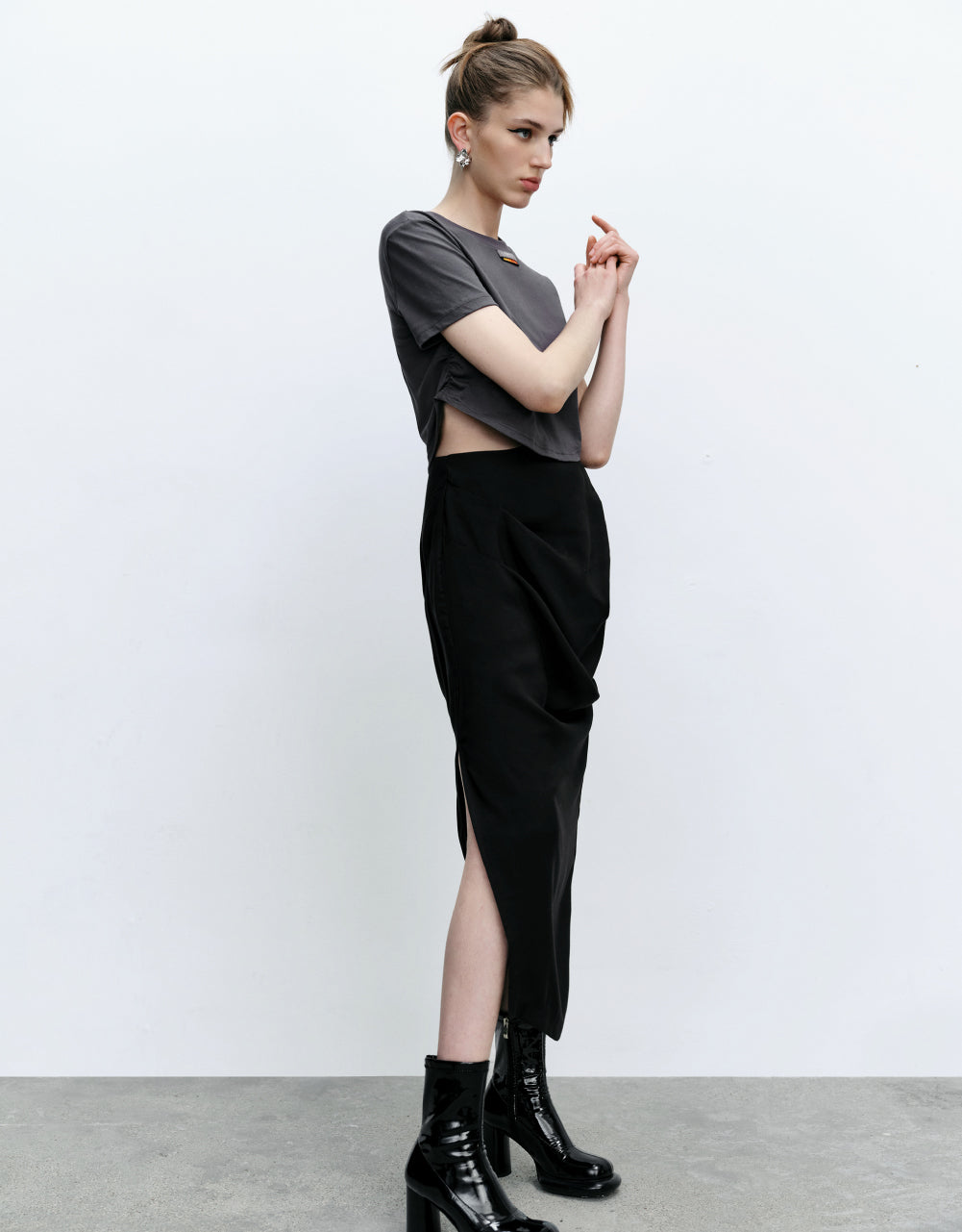 Letter Printed Crew Neck T-Shirt