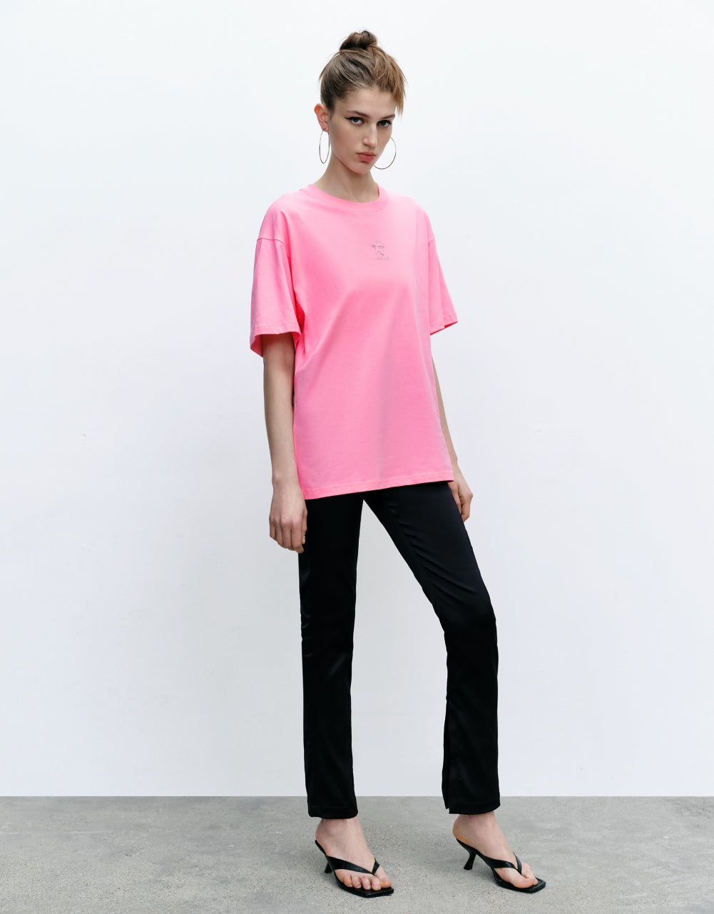 Drop Shoulder Sleeve Crew Neck Loose T-Shirts