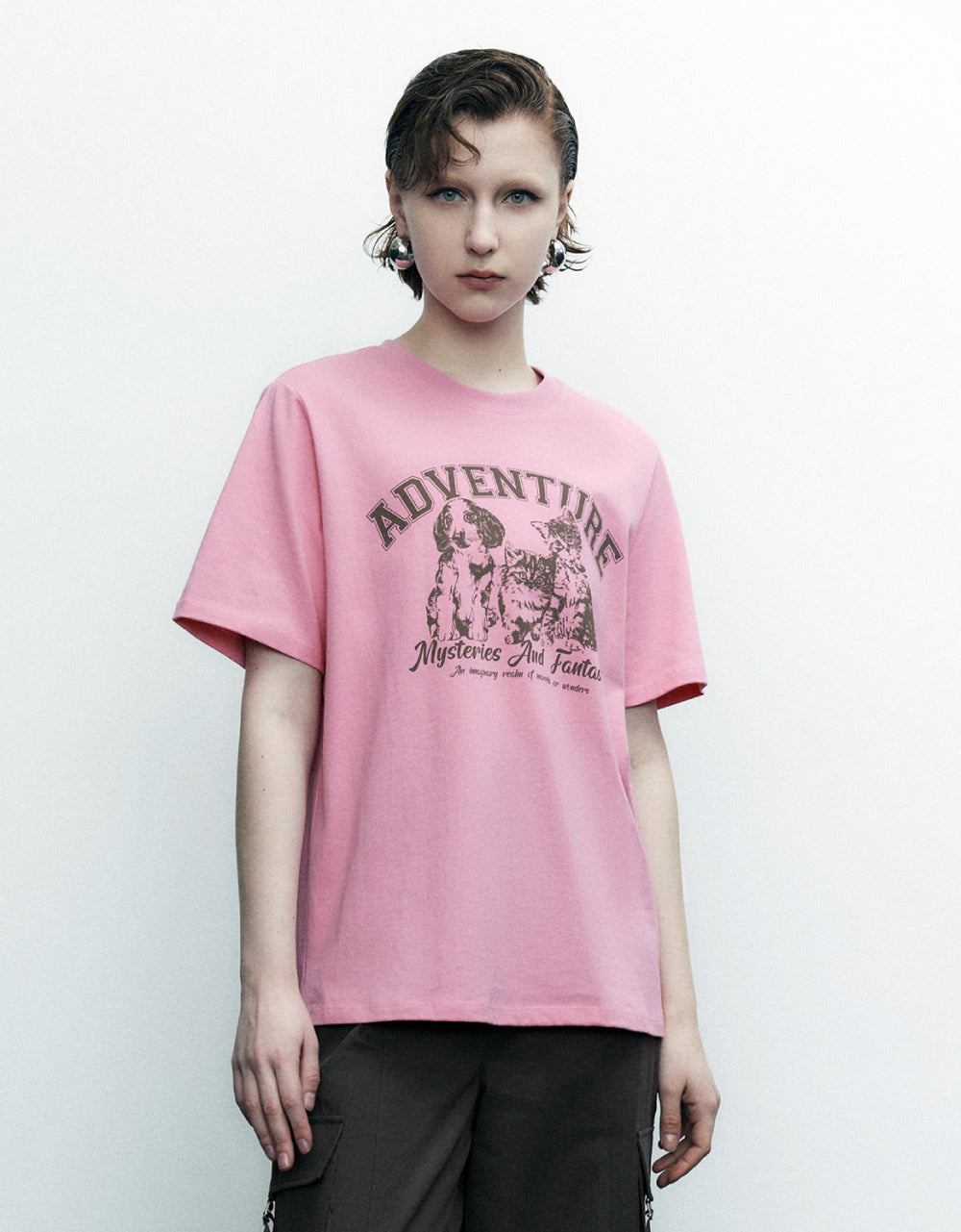 Pets Printed Crew Neck T-Shirt