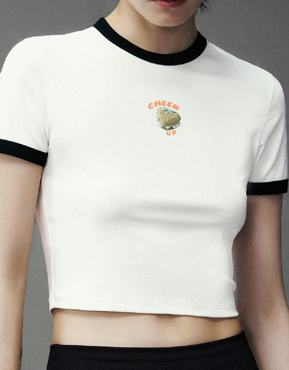 Printed Crew Neck Straight T-Shirt