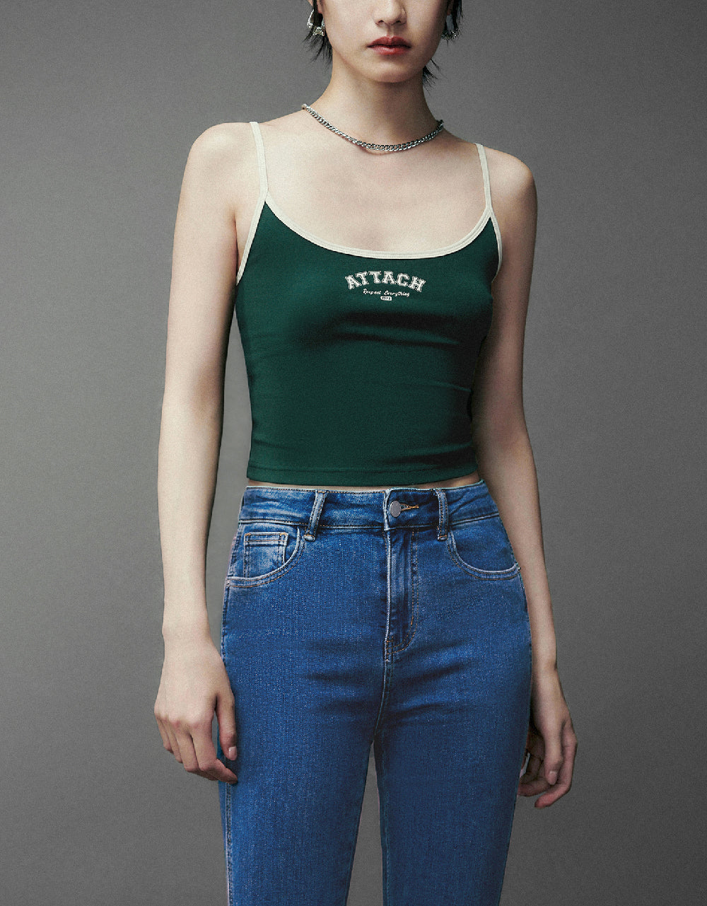 Printed U Neck Tank Top