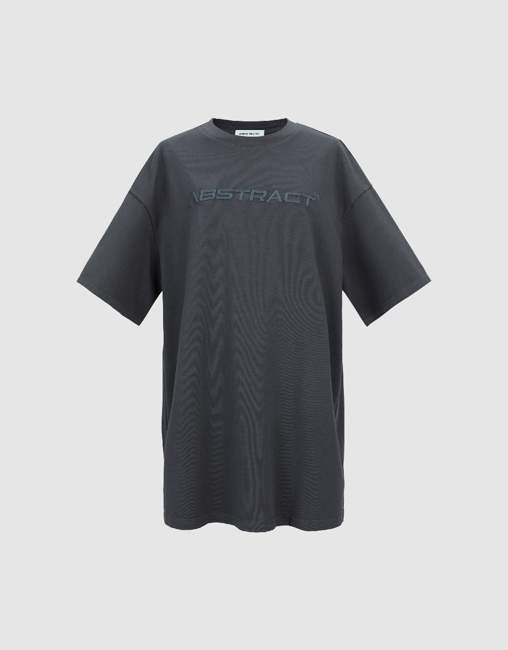 Abstract Embossed Crew Neck Loose T-Shirt