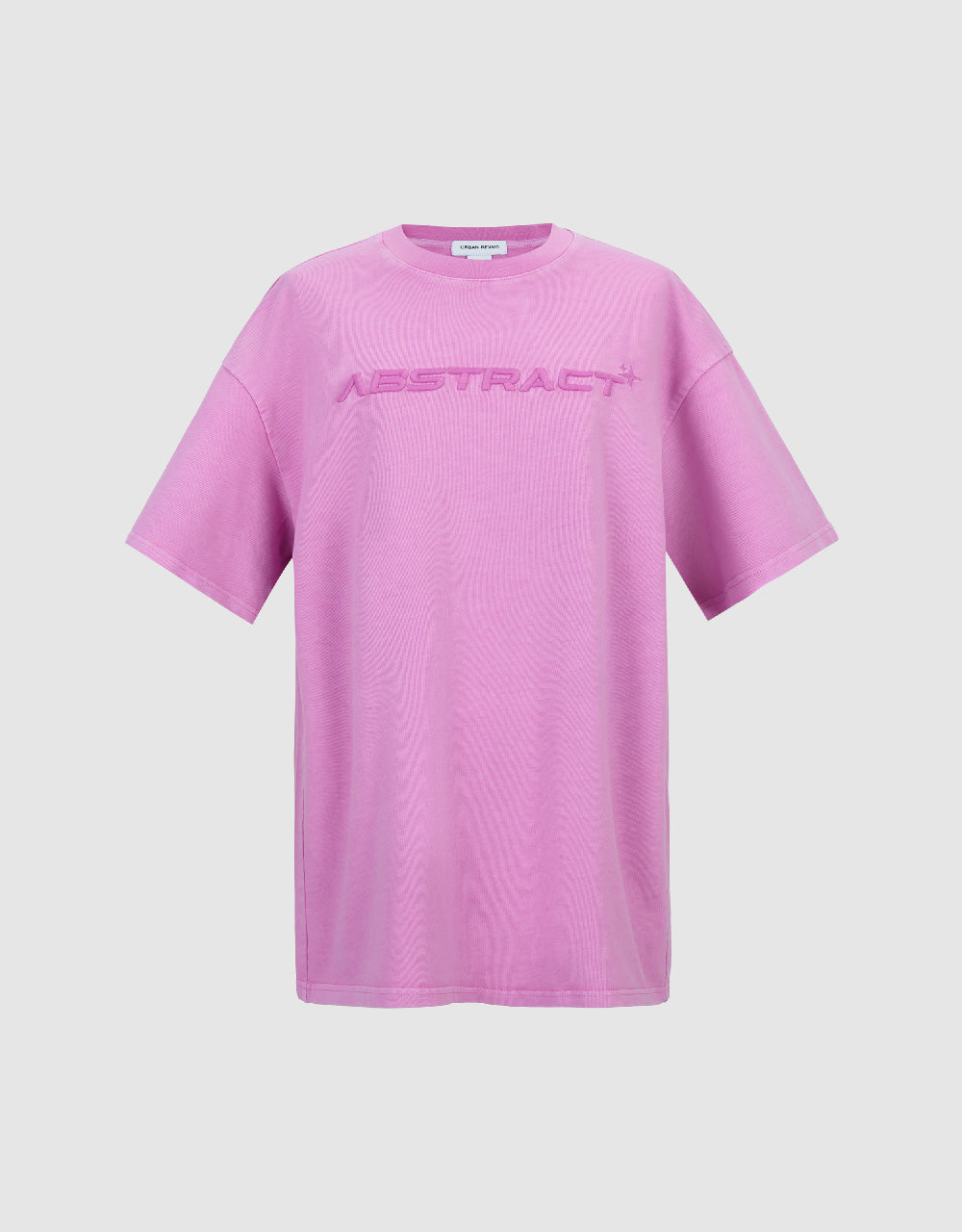 Abstract Embossed Crew Neck Loose T-Shirt
