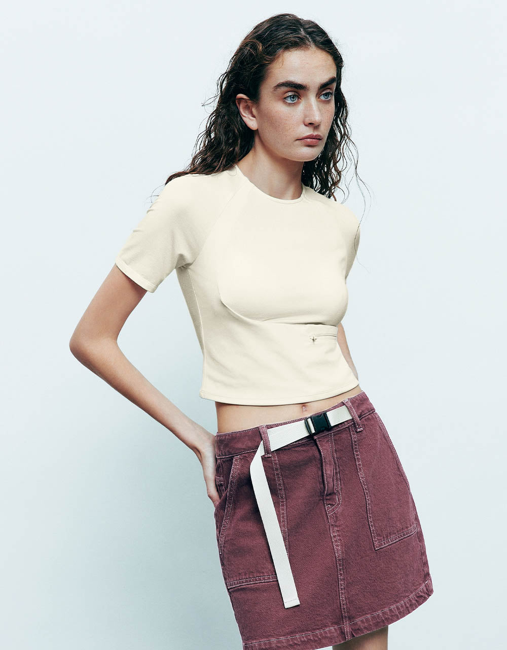 Crew Neck Skinny T-Shirt