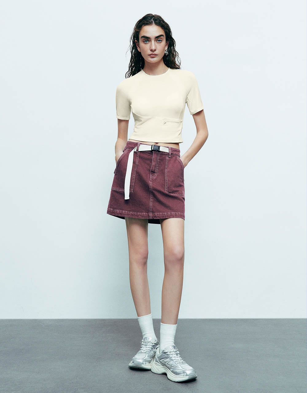 Crew Neck Skinny T-Shirt