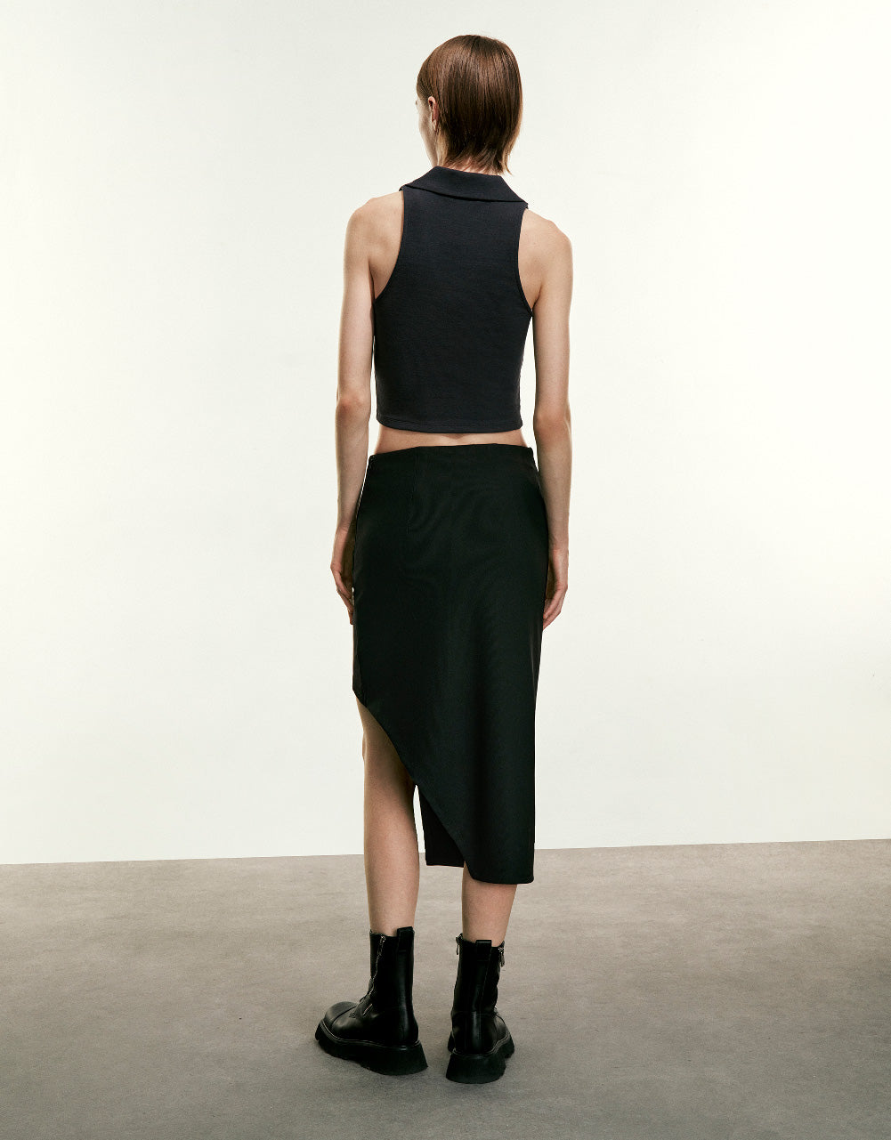 Asymmetric Straight Skirt