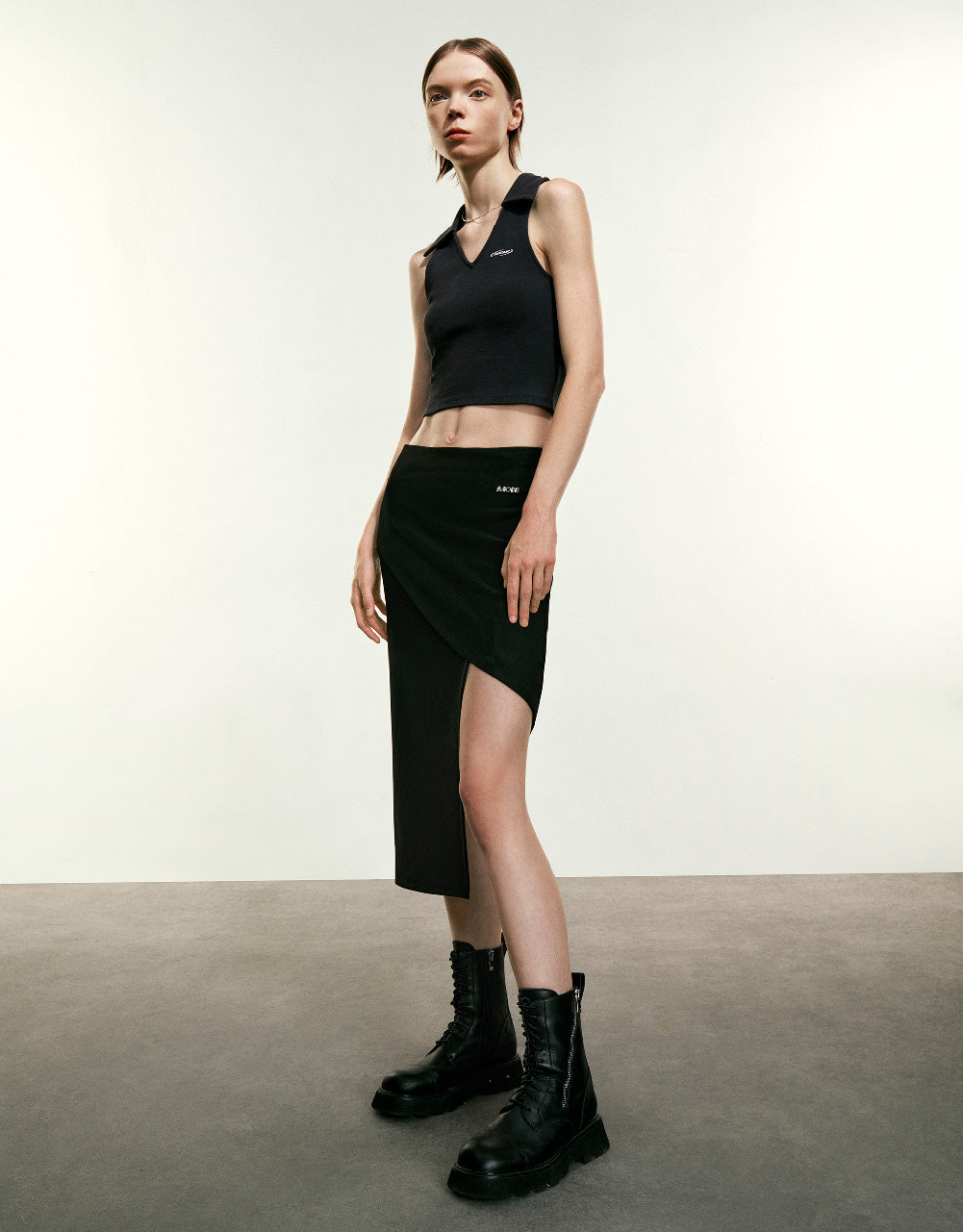Asymmetric Straight Skirt