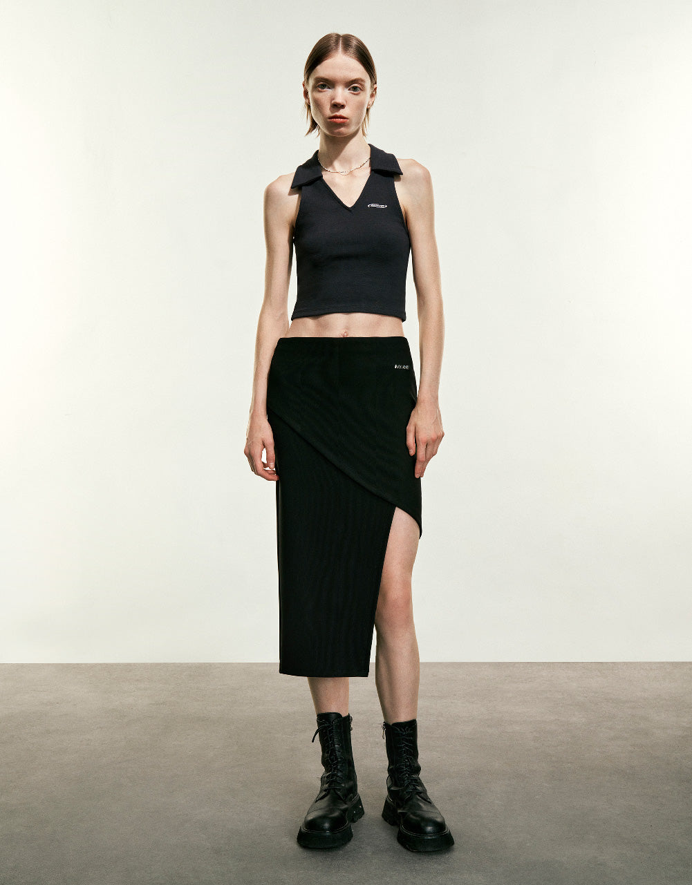 Asymmetric Straight Skirt
