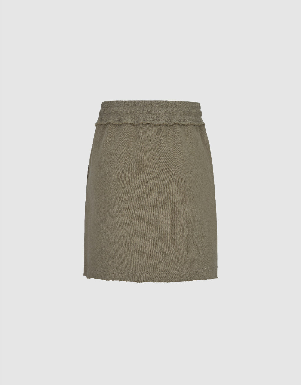 Drawstring Waist Mini Straight Skirt