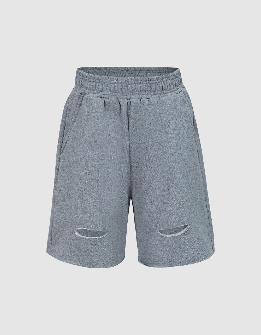 Elastic Waist Cut-Out Shorts