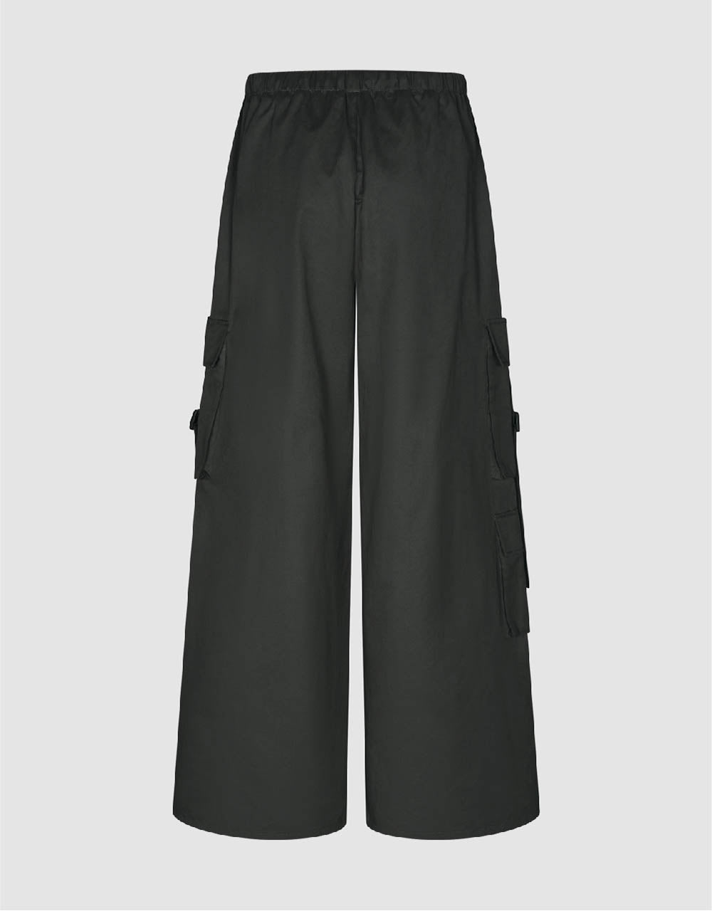 Elastic Waist Wide-Leg Pants