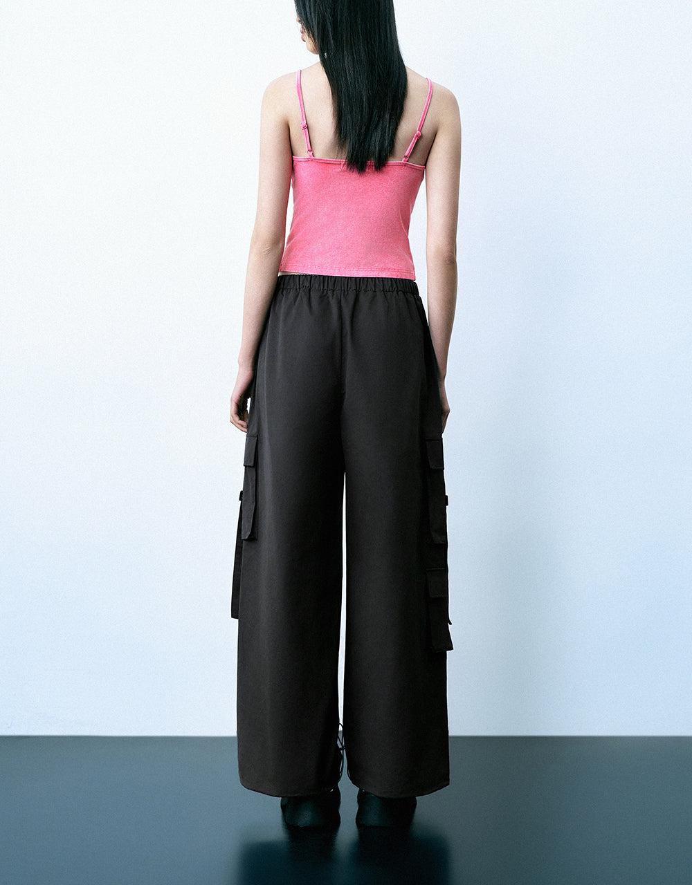 Elastic Waist Wide-Leg Pants