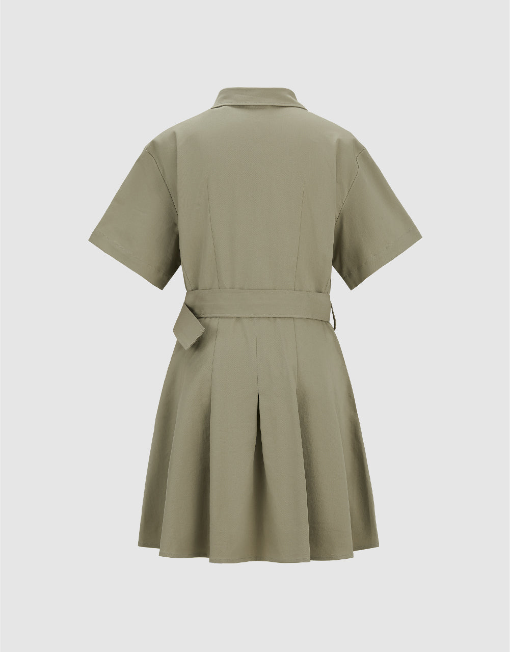 A-Line Shirt Dress With Belt